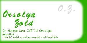 orsolya zold business card